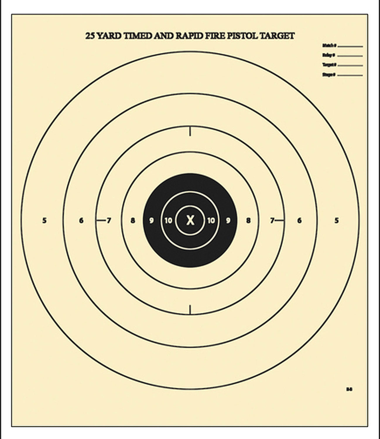 Action Target B8100 NRA Competition Timed and Rapid Fire Bullseye Paper Target 21x24 Inch 100 Pack