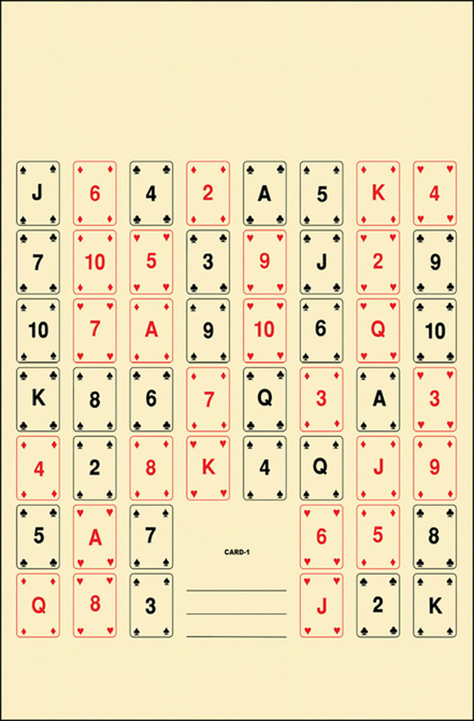 Action Target CARD1100 52 Playing Cards Entertainment Paper Shooting Target 22.5" x 24" Multi-Color 100 Per Box