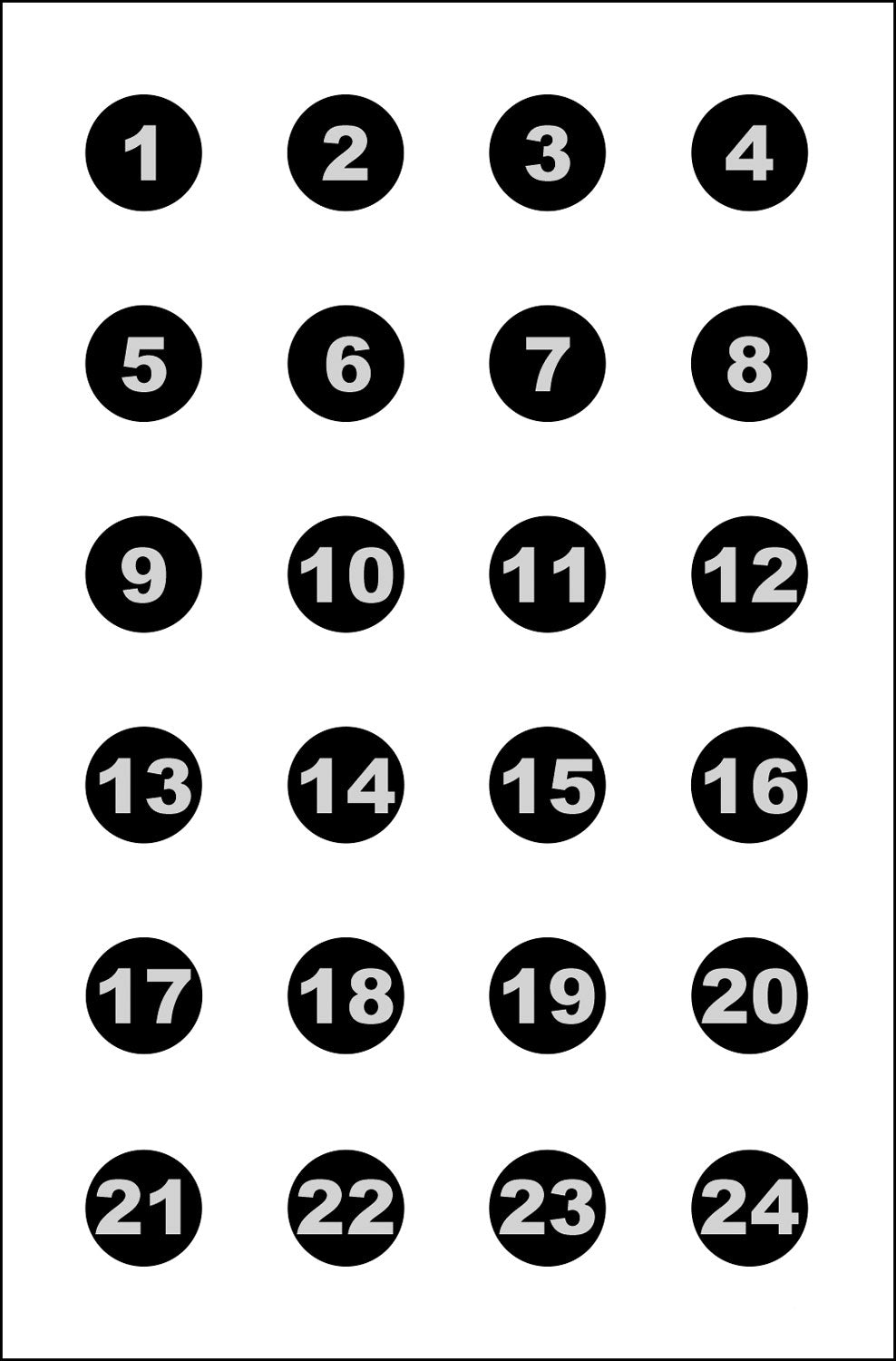 Action Target VB24100 Military Sighting 24-Circle Command Training Paper Target 23" x 35" Black/White 100 Per Box
