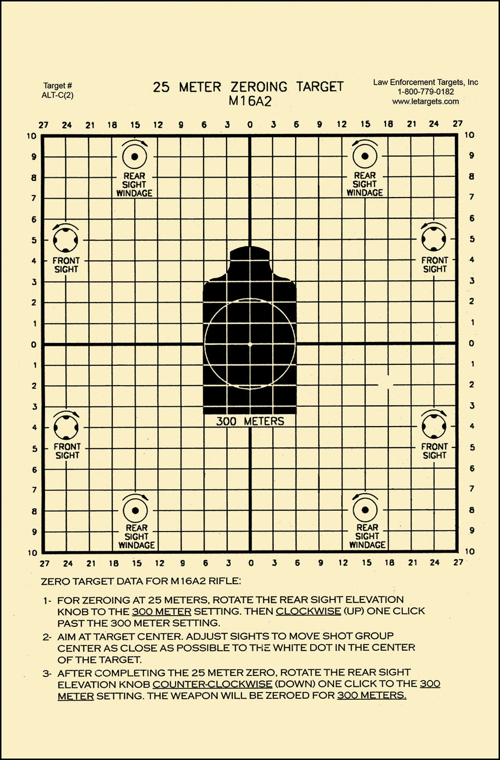Action Target ALTC2100 25-Meter Zeroing Tagboard Targets 8.75"x11.5" Black/White 100 Per Box