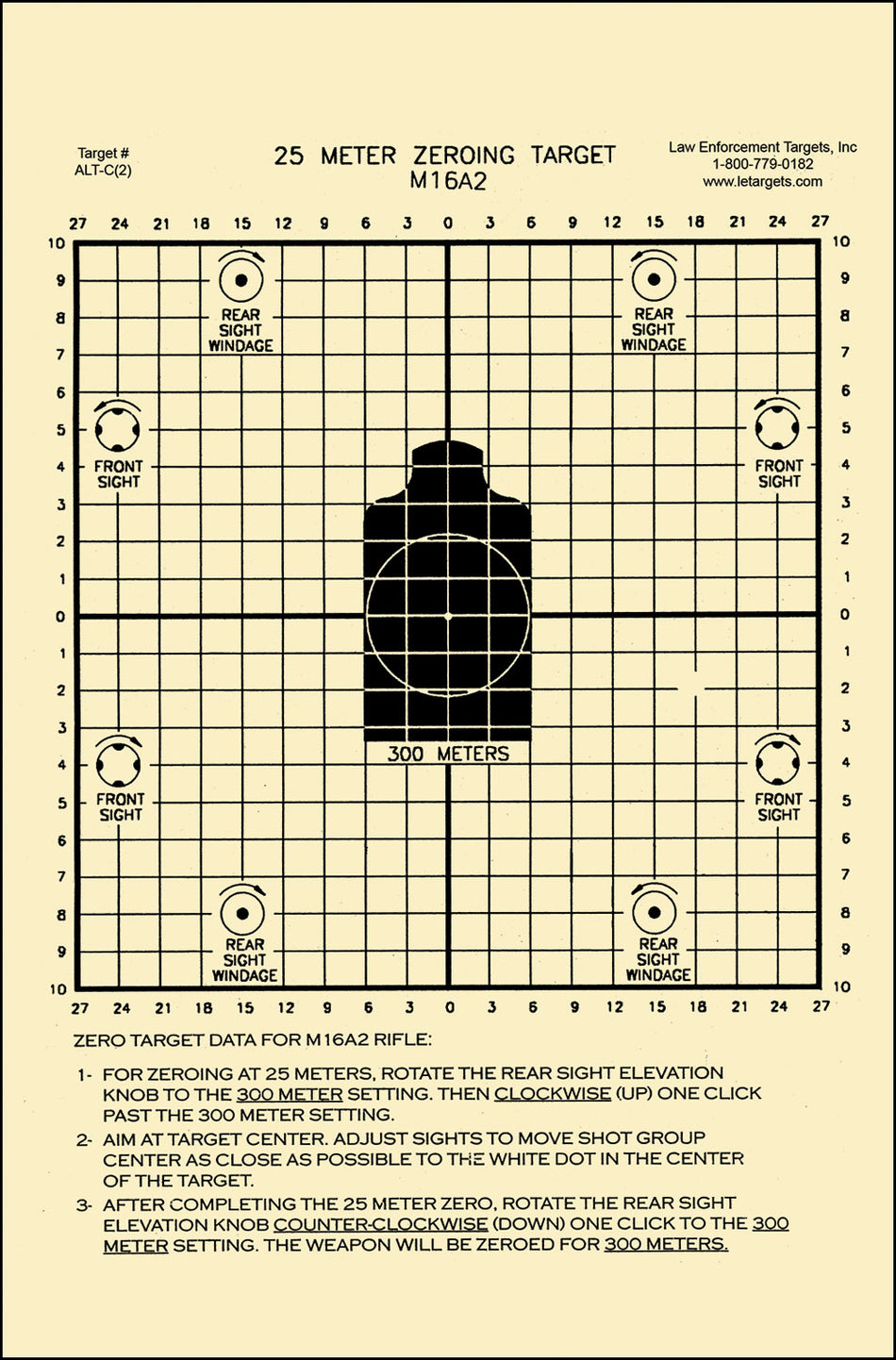 Action Target ALTC2100 25-Meter Zeroing Tagboard Targets 8.75"x11.5" Black/White 100 Per Box