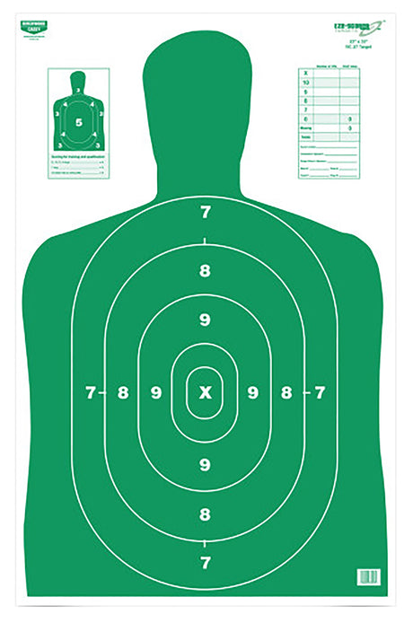Birchwood Casey 37017 EZE-Scorer BC-27 Silhouette Paper Target 23" x 35" Green 100 Pack