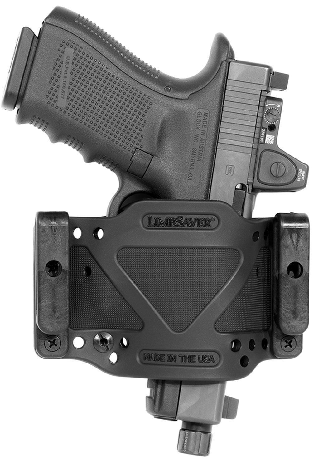Limbsaver 12507 CrossTech Compact Leather IWB/OWB Black Polymer Belt Clip Holster Ambidextrous