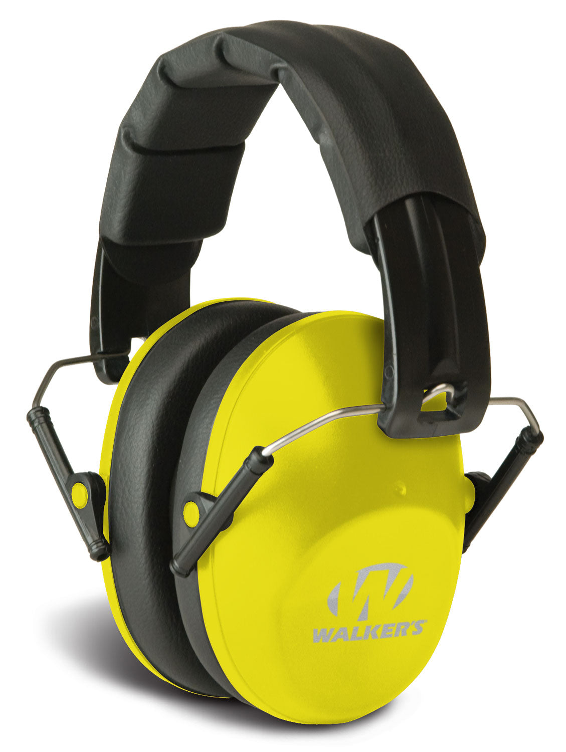 Walker's Pro Low Profile Passive Earmuff 22 dB Over-the-Head Black/Yellow Polymer
