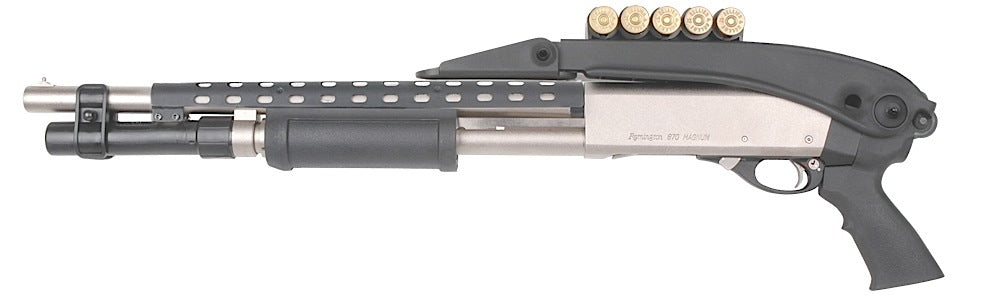 Advanced Technology TFS0600 Shotforce Top-Folding Tactical Shotgun Stock Black Synthetic for Mossberg 12/20 GA, Rem 870, Win 1200/1300