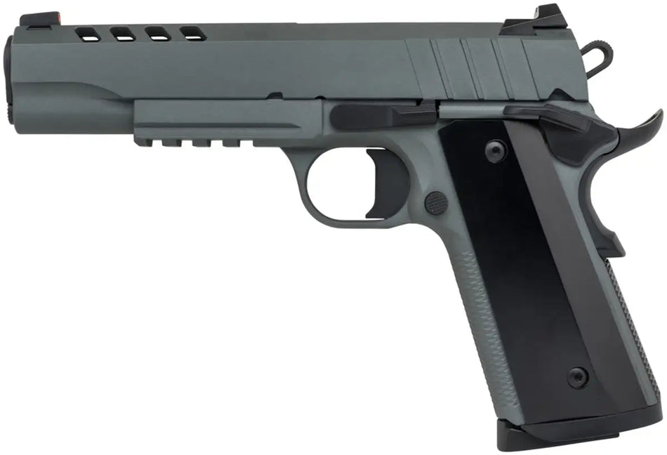 TISAS 1911 9MM 5" NIGHT STALKER, GREY, RAIL, 2-9RD