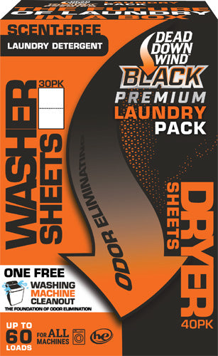 DDW Black Premium Laundry Kit Detergent and Dryer Sheet Combo