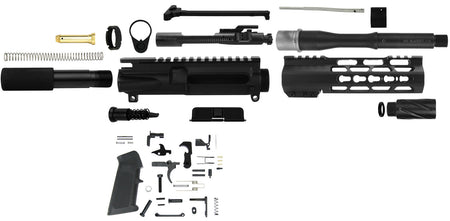 TacFire SSPK300LPK7K AR-15 Pistol Build Kit 300 Blackout 7.5" KeyMod Black Steel