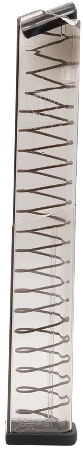 ETS Group GLK2130 30rd Extended .45 ACP Pistol Magazine for Glock 21/30/41 Clear Polymer