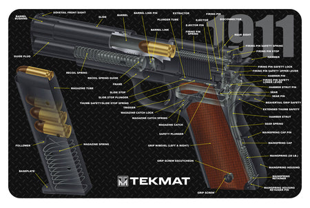 TekMat TEKR171911CA 1911 3D Cutaway Cleaning Mat Multi-Color Rubber 11x17