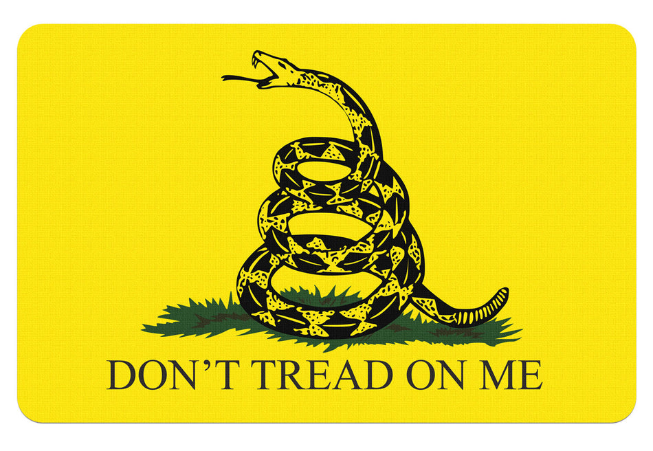 TekMat TEKR17GADSDEN Gadsden Flag Don't Tread On Me Cleaning Mat 11x17 Black/Yellow