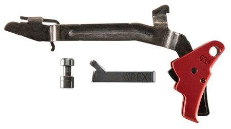 Apex Tactical 102155 Action Enhancement Red Drop-In Trigger Kit for Glock Gen3-4 17/17L/19/22-27/31-35