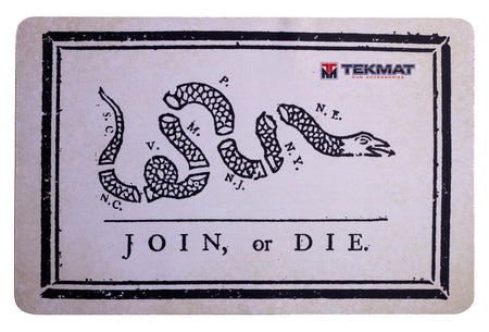 TekMat TEKR17JOIN Join or Die Snake Cleaning Mat Black/White Rubber 11x17