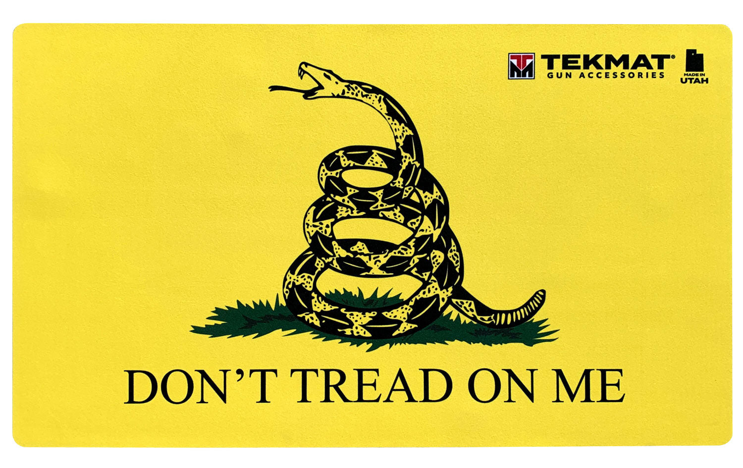 TekMat Don't Tread on Me Door Mat Black/Yellow Rubber 42" x 25" Gadsden Snake Dye Sublimated