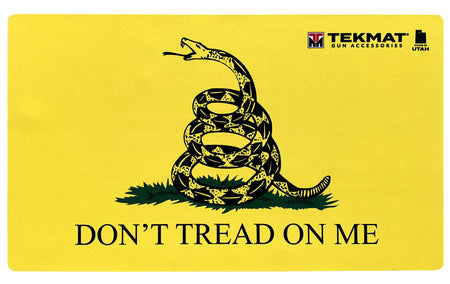 TekMat Don't Tread on Me Door Mat Black/Yellow Rubber 42" x 25" Gadsden Snake Dye Sublimated