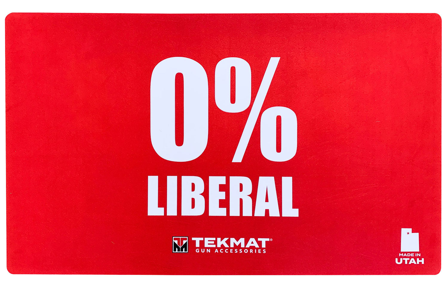 TekMat TEK42LIBERAL Zero Percent Liberal Rubber Door Mat Red 42" Long