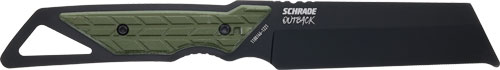 Schrade Outback Cleaver Fixed Blade 3.6" Black/Green Knife