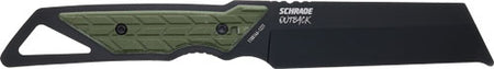 Schrade Outback Cleaver Fixed Blade 3.6" Black/Green Knife