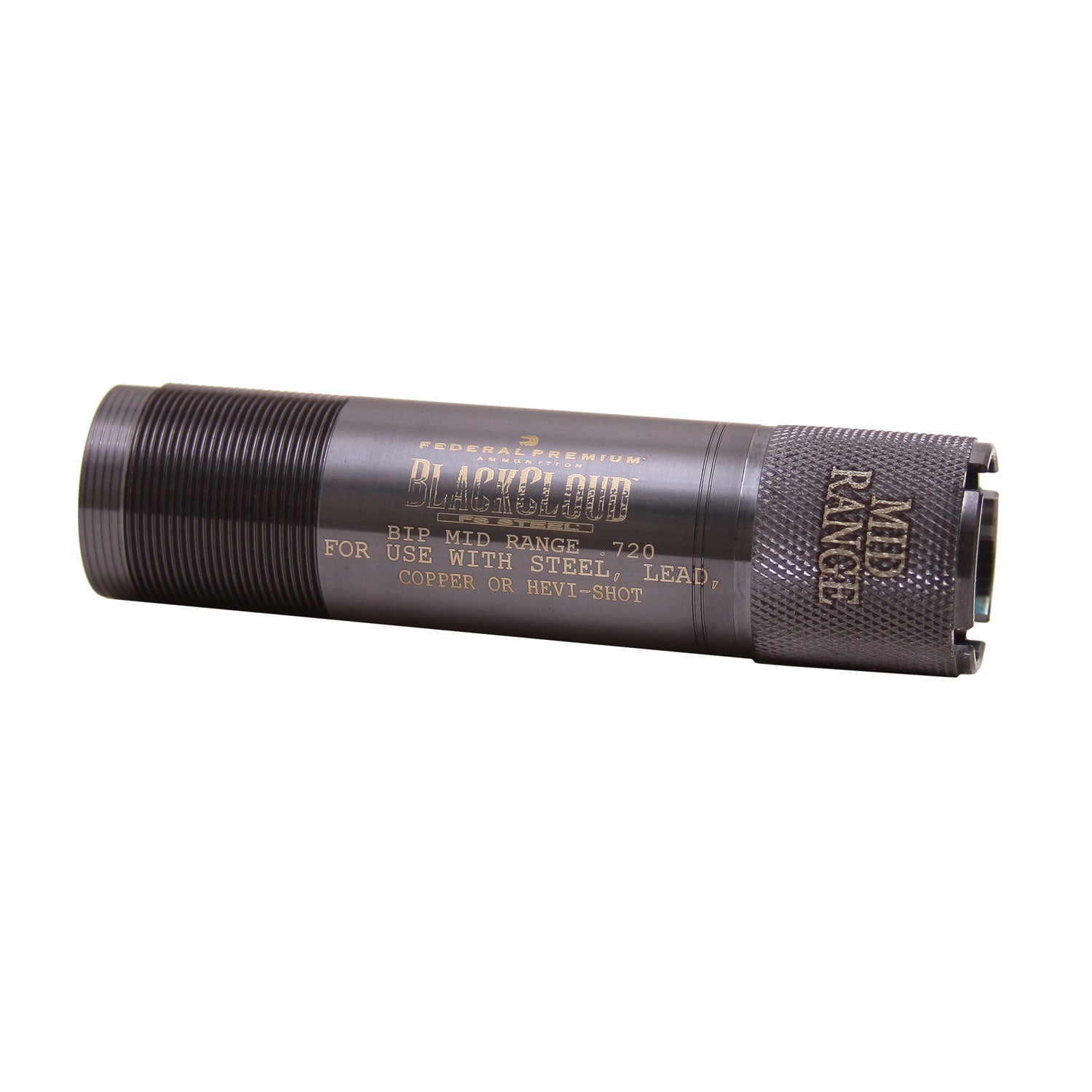 Carlson's Black Cloud Extended Choke Tube Browning Invector Plus 12 Gauge Mid-Range Steel Titanium Coated