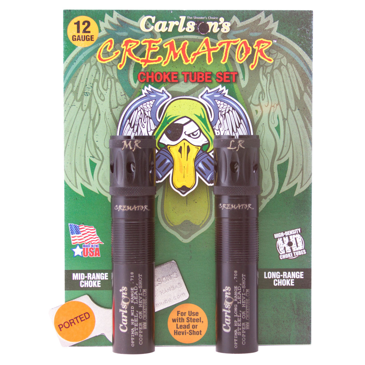 Carlson's Cremator 11562 Beretta Optima HP 12 Gauge Mid/Long Range Ported Choke Tube 17-4 Stainless