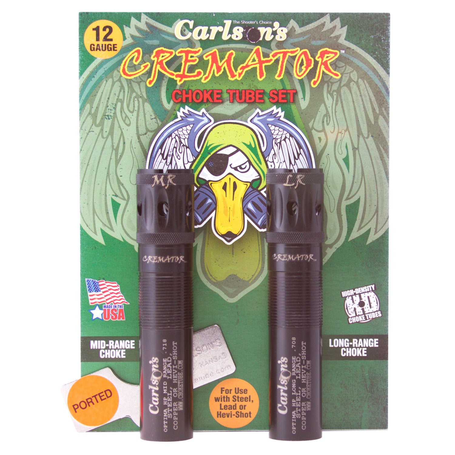 Carlson's Cremator 11562 Beretta Optima HP 12 Gauge Mid/Long Range Ported Choke Tube 17-4 Stainless