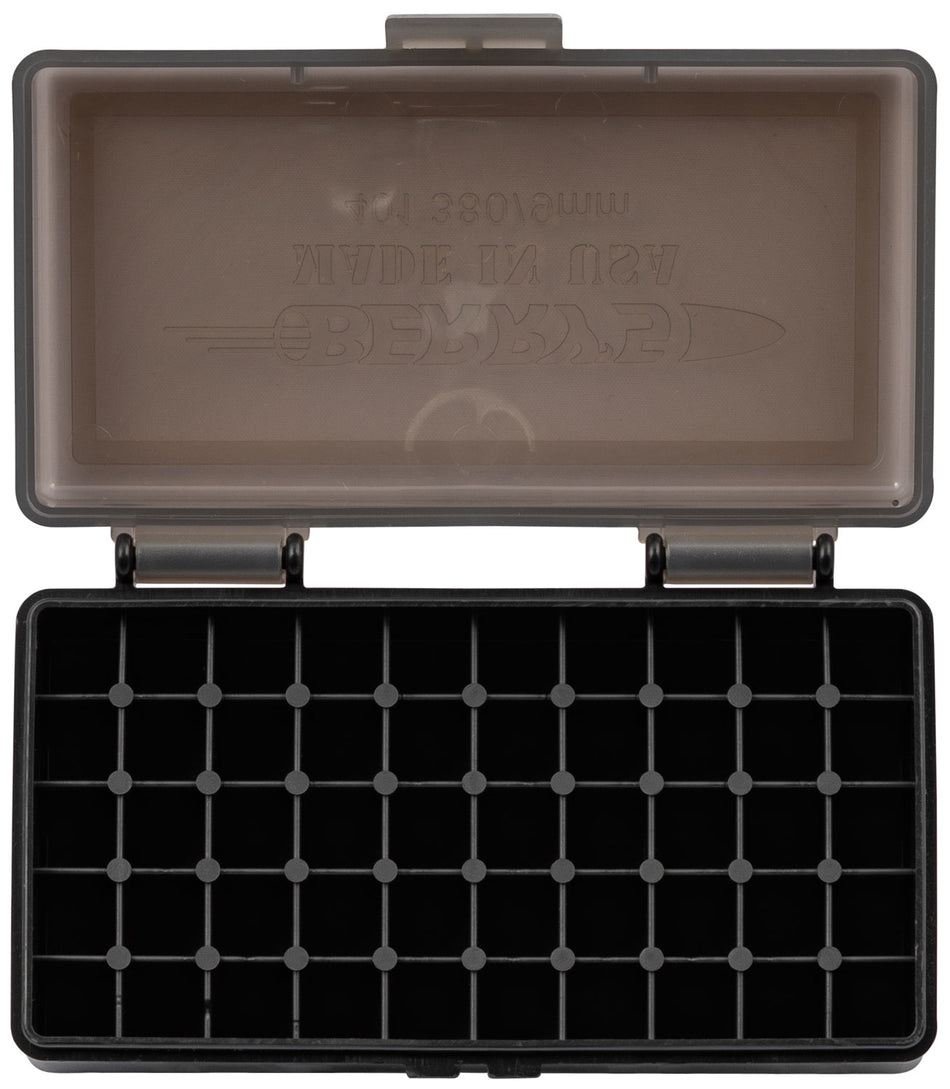 Berry's 19642 Ammo Box 9mm/380 ACP Smoke/Black Polypropylene 50 Round