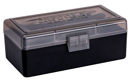 Berry's 92948 Ammo Box 38 Special/357 Mag Smoke/Black Polypropylene 50 Round