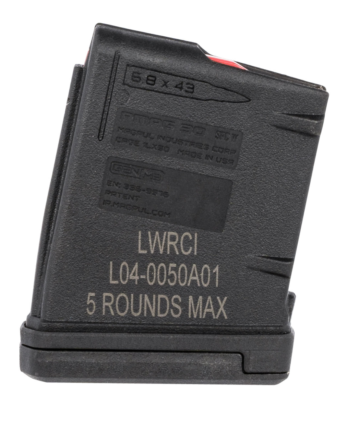 LWRC PMAG Black Detachable 5rd 6.8 SPC Magazine for LWRC SIX8 Rifles