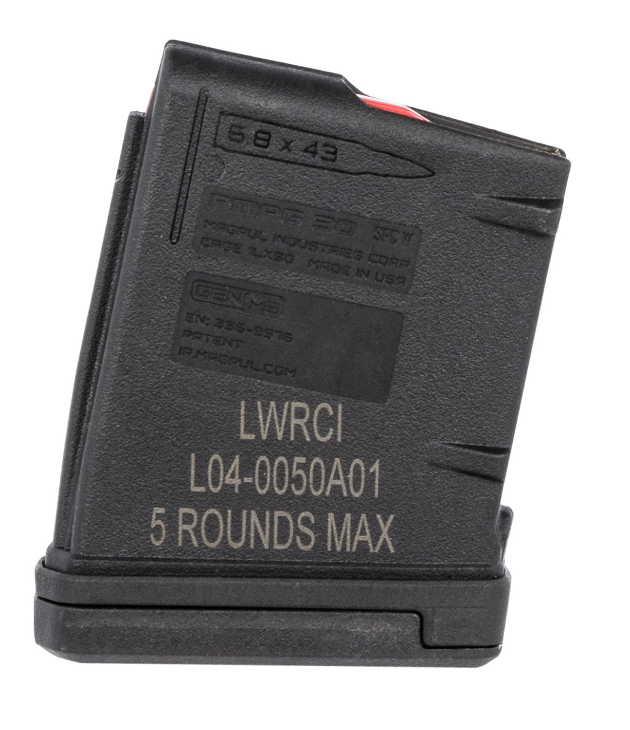 LWRC PMAG Black Detachable 5rd 6.8 SPC Magazine for LWRC SIX8 Rifles