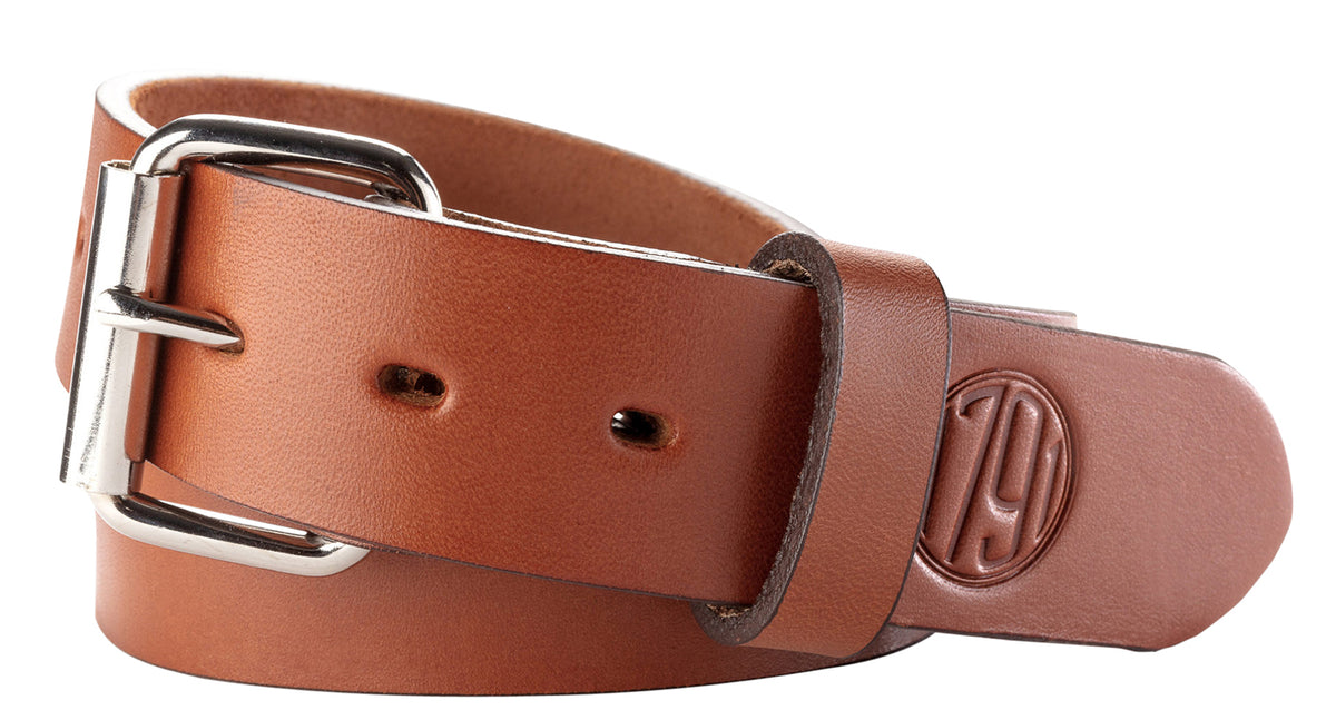 1791 Gunleather 01 Gun Belt Classic Brown Leather 42/46 1.5" Wide Buckle Closure