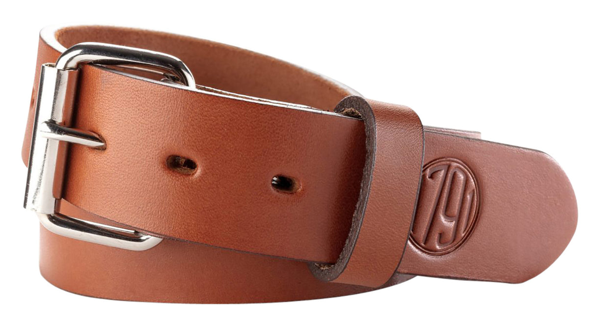 1791 Gunleather 01 Gun Belt Classic Brown Leather 48/52 1.5" Wide Buckle Closure