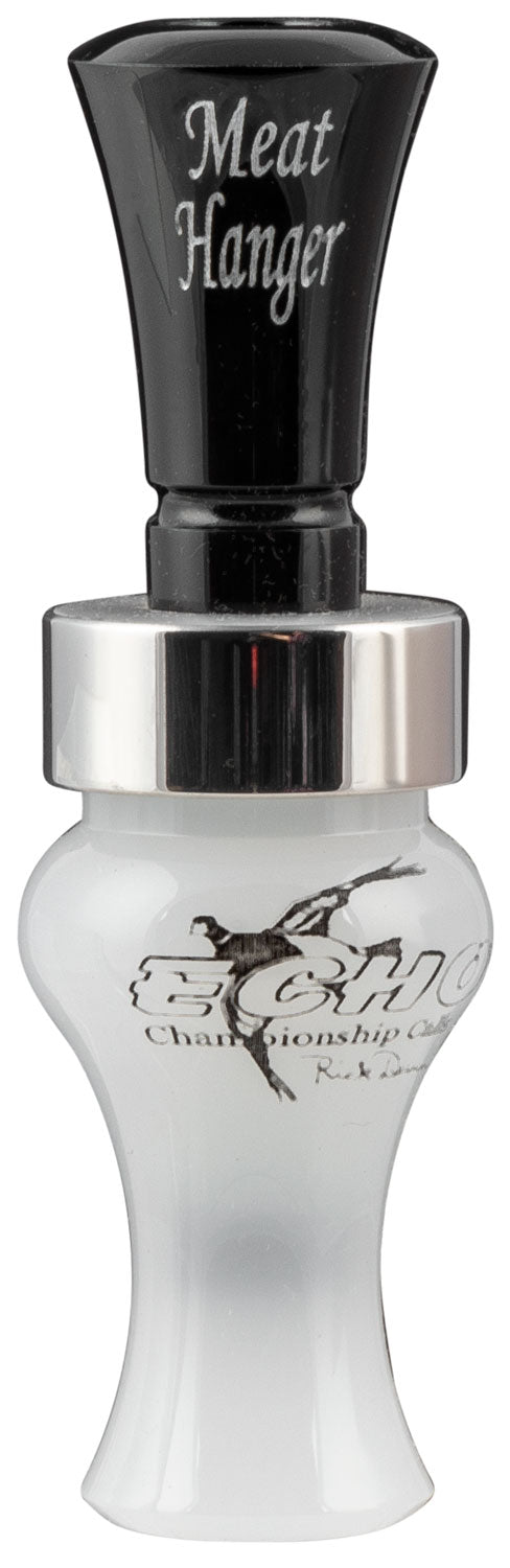 Echo Calls 79010 Meat Hanger Double Reed Duck Call - Black/Pearl Acrylic