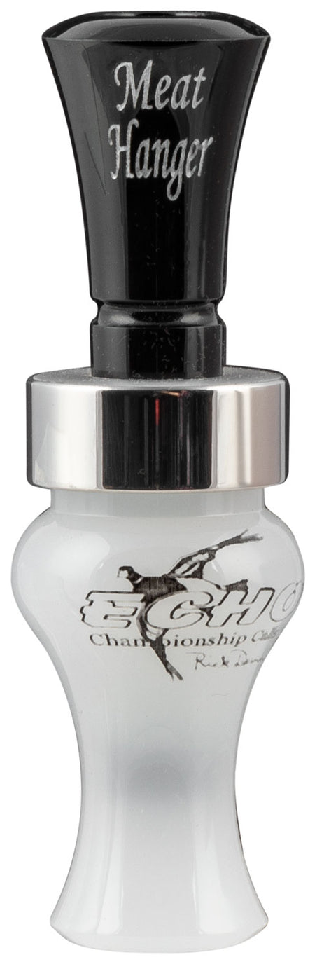 Echo Calls 79010 Meat Hanger Double Reed Duck Call - Black/Pearl Acrylic