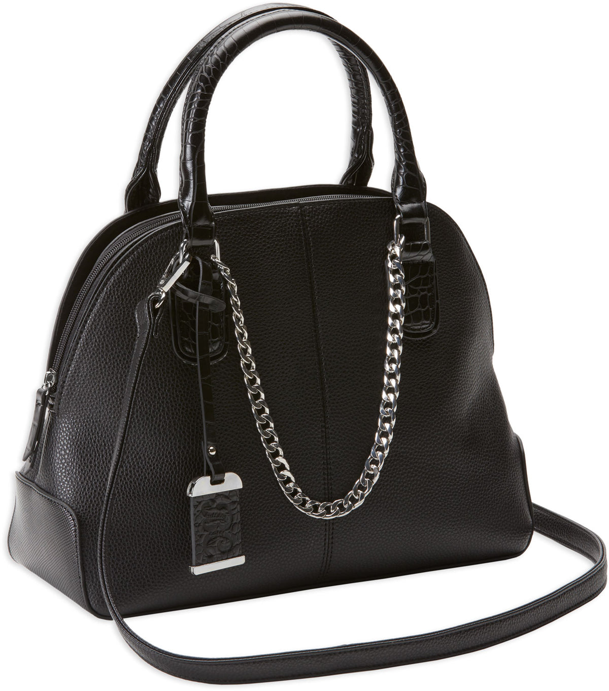 Bulldog BDP021 Satchel Concealed Carry Purse with Holster Black Leather for Small Pistols and Revolvers