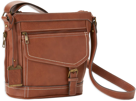 Bulldog BDP045 Bucket Concealed Carry Purse with Holster Brown PU Leather for Small Pistols and Revolvers