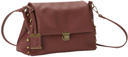 Bulldog BDP072 Hobo Crossbody Concealed Carry Purse with Holster Rust PU Leather for Small Pistols and Revolvers