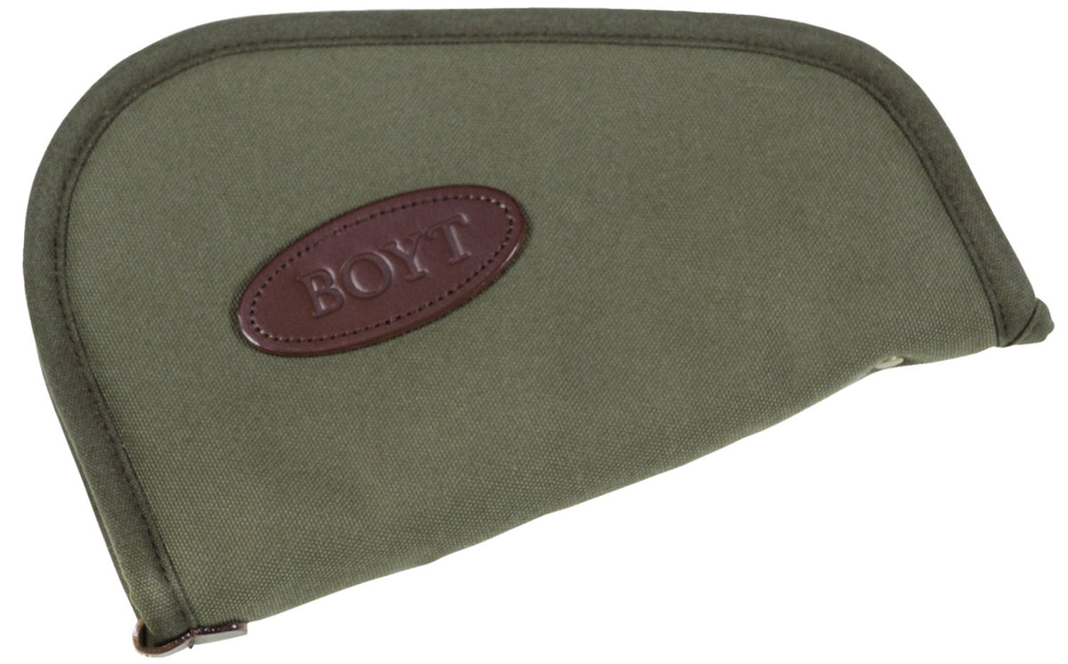 Boyt Harness Heart-Shaped Pistol Rug 10" OD Green Waxed Canvas Handgun Case