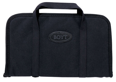 Boyt Harness Rectangular Pistol Rug Black Waxed Canvas Handgun Case with Flannel Lining