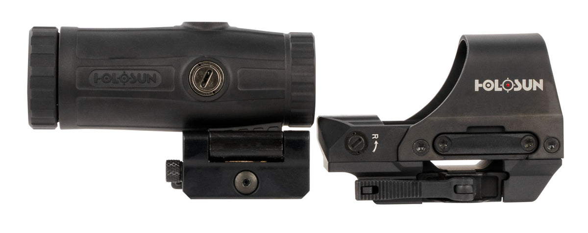 Holosun HS510CHM3X 510 & HM3X Combo Black Anodized 1x/3x 2 MOA Red Dot/65 MOA Circle Reflex Sight