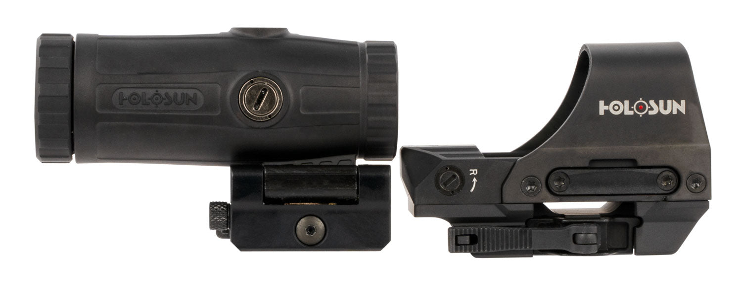 Holosun HS510CHM3X 510 & HM3X Combo Black Anodized 1x/3x 2 MOA Red Dot/65 MOA Circle Reflex Sight