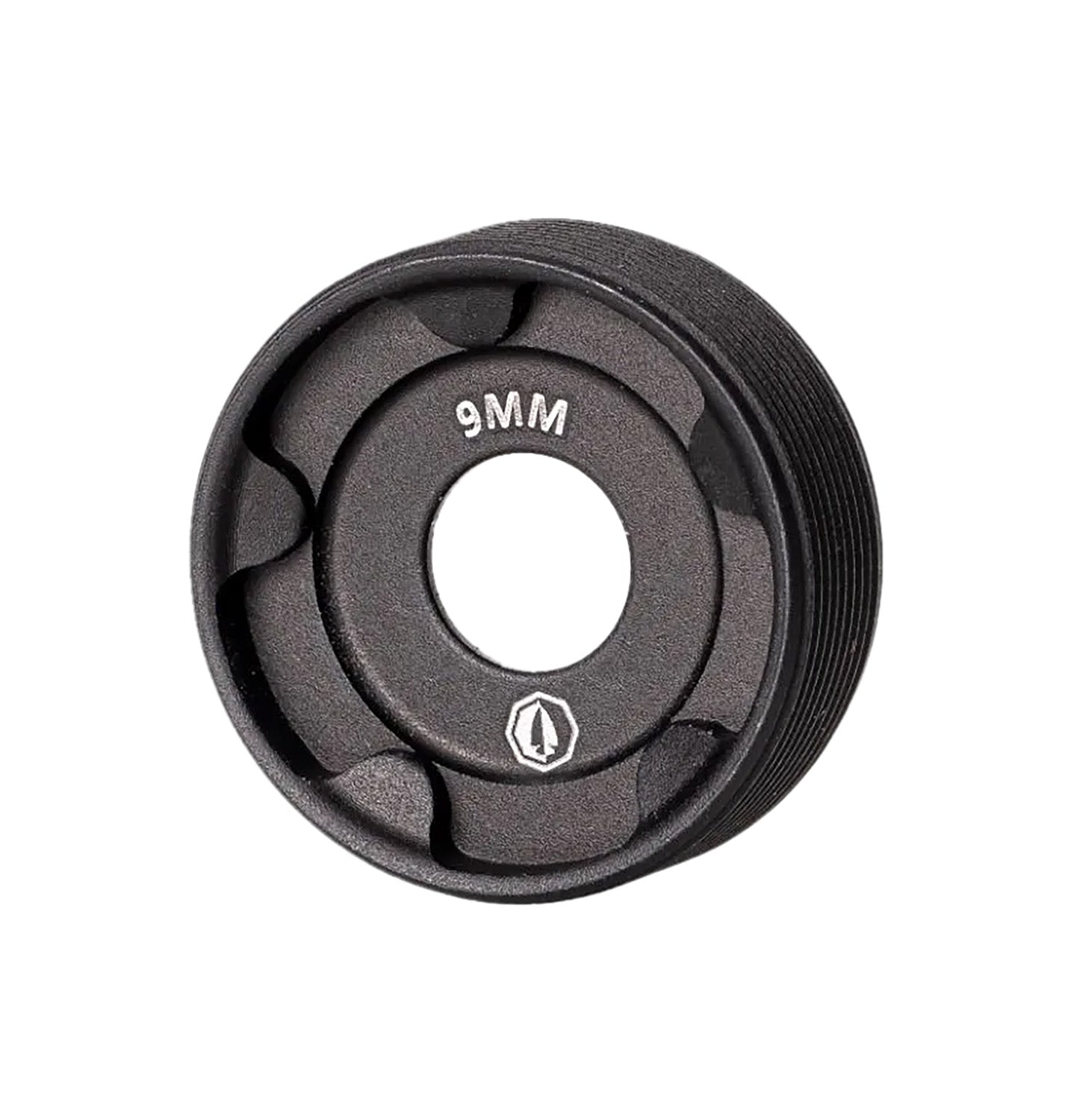 Rugged Suppressors FC002 Front Cap 9mm Luger Black Suppressor Accessory