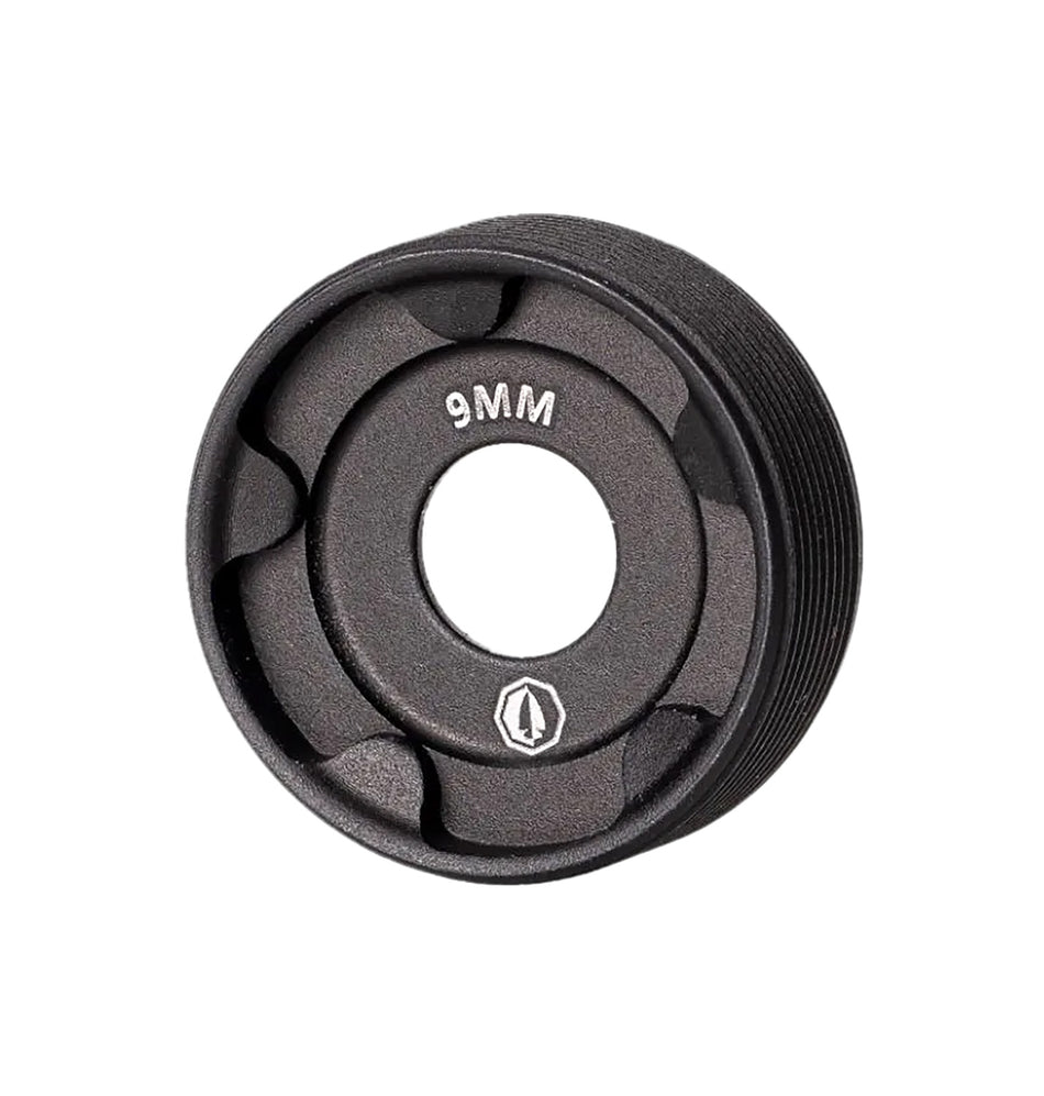 Rugged Suppressors FC002 Front Cap 9mm Luger Black Suppressor Accessory