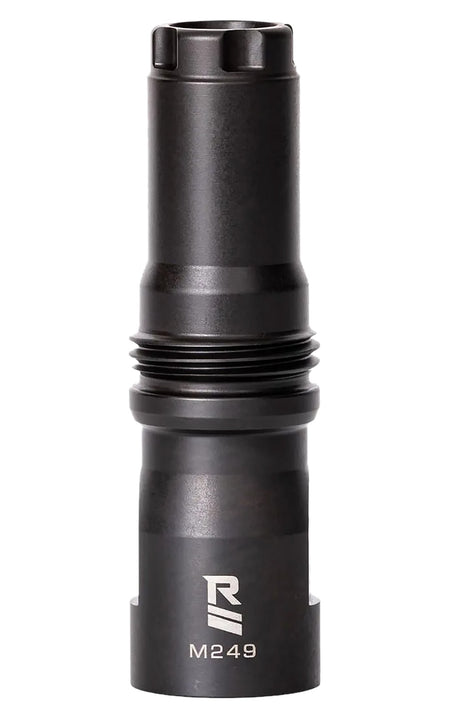 Rugged Suppressors MD001 M249 Muzzle Device, 9/16x24 LH, Dual Taper Lock, Black, for Surge762/Razor762/Micro30