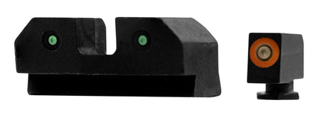 XS Sights GLR012P6N R3D Night Sight Set for Glock - Green Tritium Orange Outline Front, Green Tritium Rear