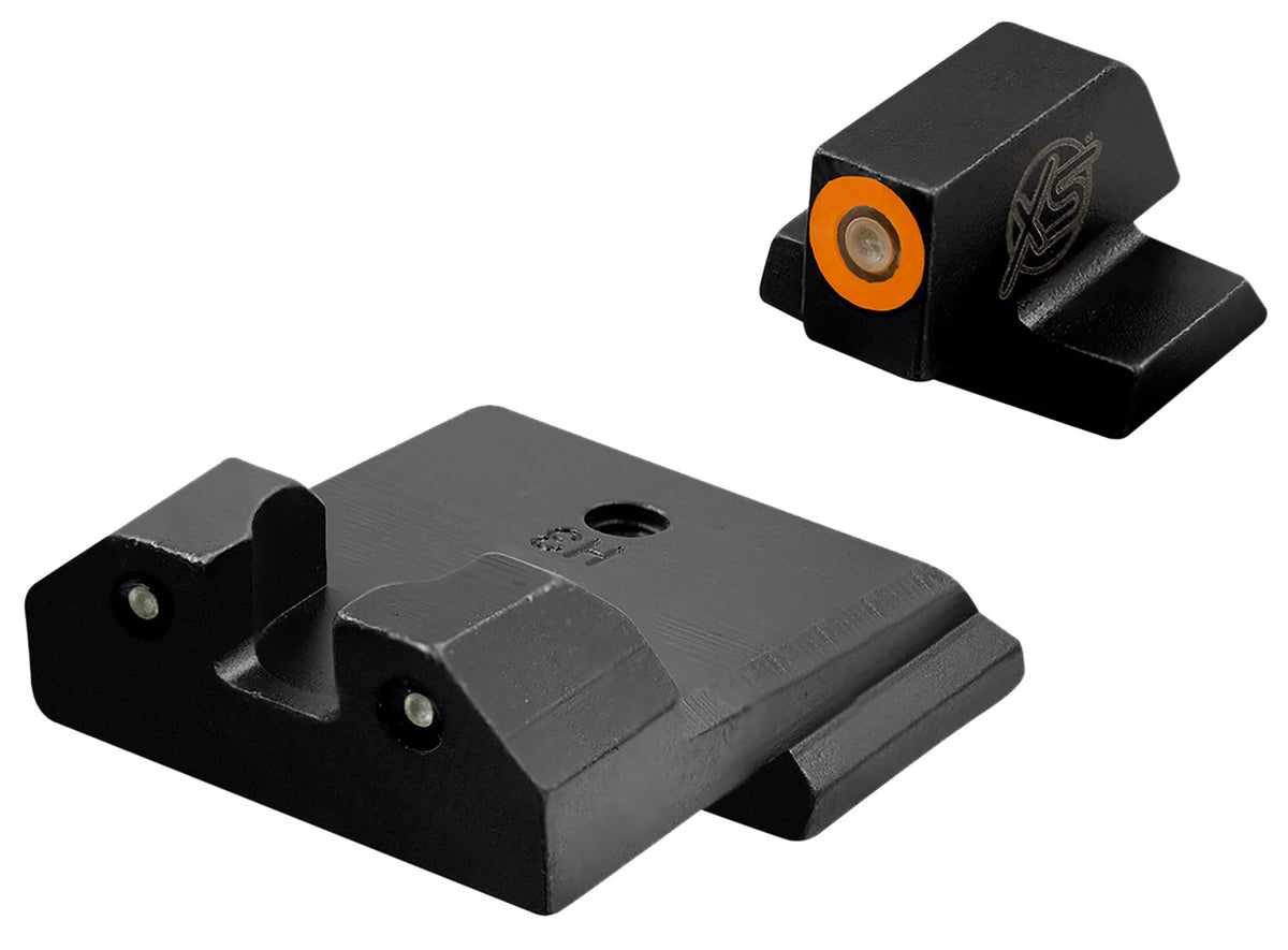 XS Sights SWR033S6N R3D Night Sight Set for Smith & Wesson - Green Tritium Orange Outline Front, Green Tritium Rear