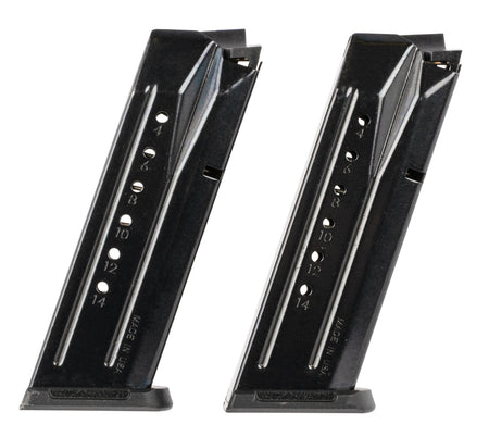 Ruger 90684 Security-9 Value Pack 15rd 9mm Luger Black Oxide Steel Magazines 2-Pack