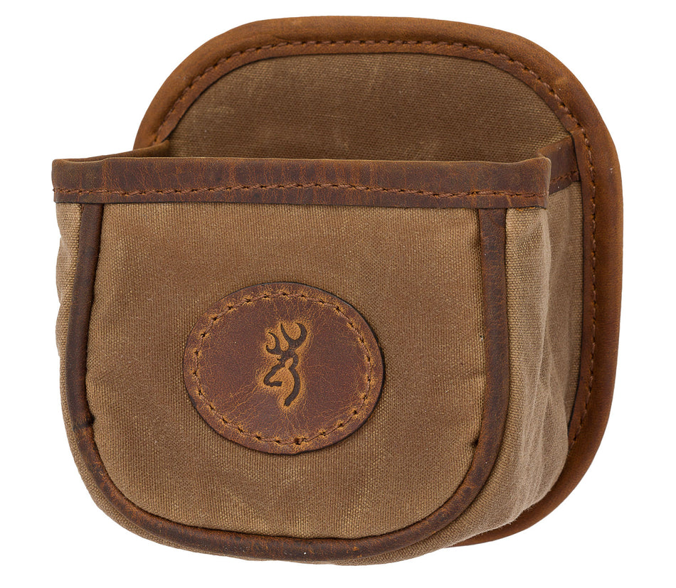 Browning 121040084 Santa Fe Shell Carrier Tan Canvas Leather 1 Box Belt Clip