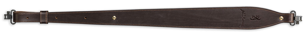 Browning John M Browning Signature Dark Brown Leather/Suede Adjustable Rifle Sling