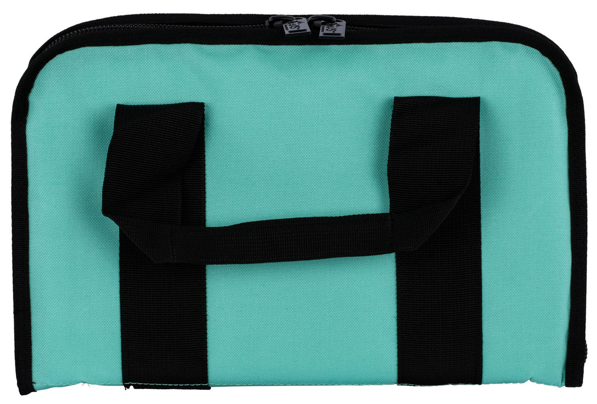US PeaceKeeper P21122 Attache Handgun Case Robin's Egg Blue 600D Polyester
