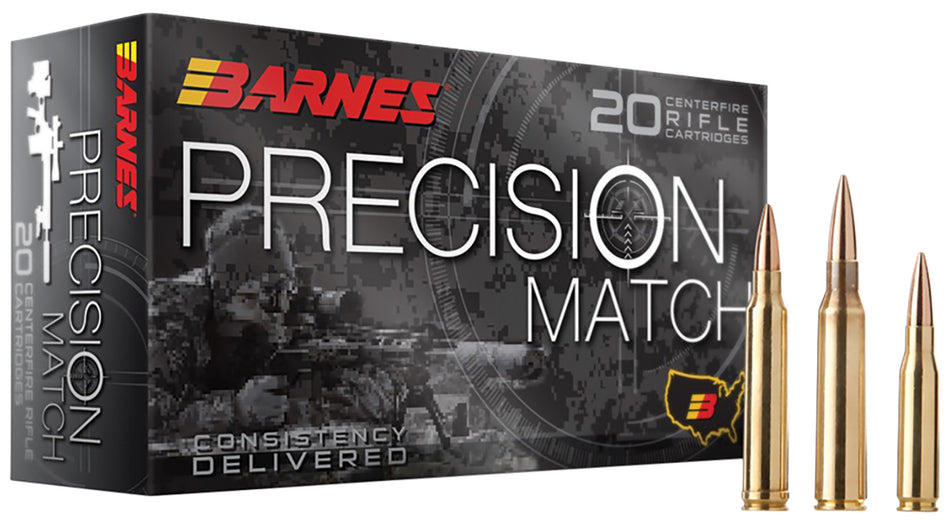 Barnes 30831 Precision Match Burner Open Tip Match Boat Tail  120 Grain 6.5mm Grendel